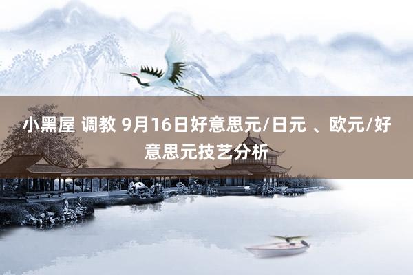 小黑屋 调教 9月16日好意思元/日元 、欧元/好意思元技艺分析