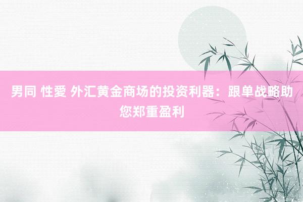 男同 性愛 外汇黄金商场的投资利器：跟单战略助您郑重盈利