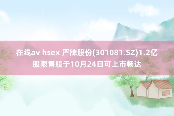 在线av hsex 严牌股份(301081.SZ)1.2亿股限售股于10月24日可上市畅达
