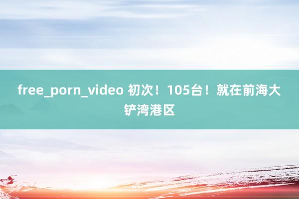 free_porn_video 初次！105台！就在前海大铲湾港区