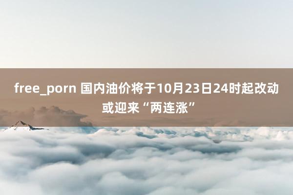 free_porn 国内油价将于10月23日24时起改动 或迎来“两连涨”