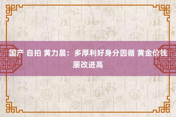 国产 自拍 黄力晨：多厚利好身分因循 黄金价钱屡改进高