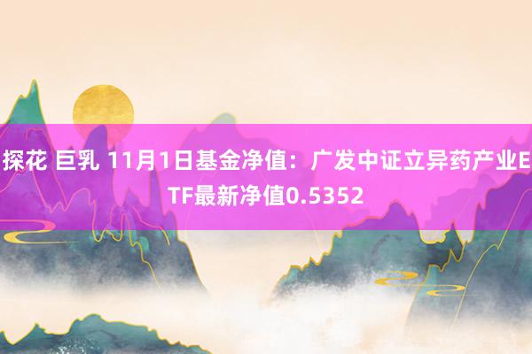 探花 巨乳 11月1日基金净值：广发中证立异药产业ETF最新净值0.5352