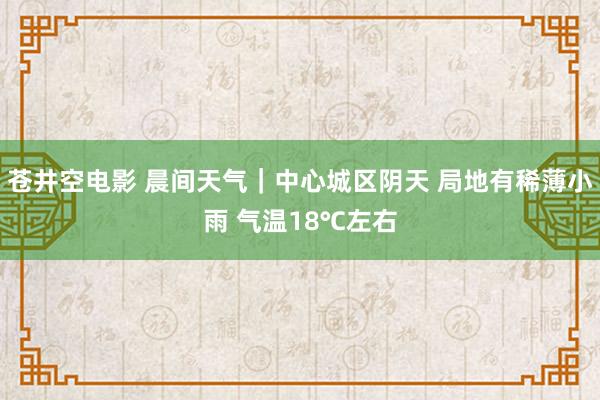 苍井空电影 晨间天气｜中心城区阴天 局地有稀薄小雨 气温18℃左右