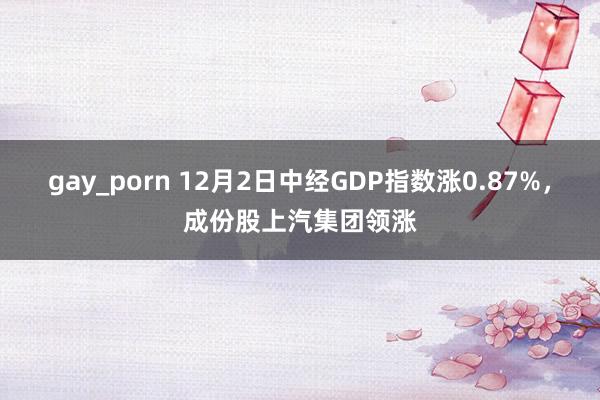 gay_porn 12月2日中经GDP指数涨0.87%，成份股上汽集团领涨