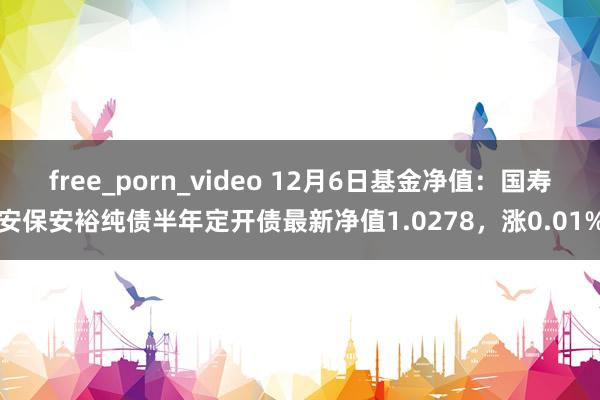 free_porn_video 12月6日基金净值：国寿安保安裕纯债半年定开债最新净值1.0278，涨0.01%