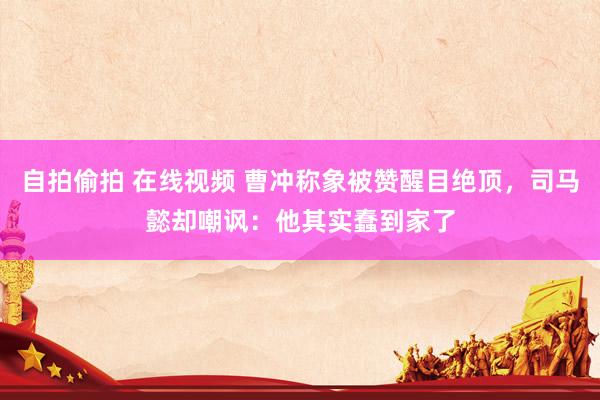 自拍偷拍 在线视频 曹冲称象被赞醒目绝顶，司马懿却嘲讽：他其实蠢到家了