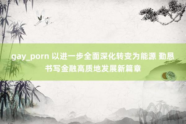 gay_porn 以进一步全面深化转变为能源 勤恳书写金融高质地发展新篇章