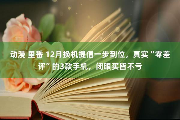 动漫 里番 12月换机提倡一步到位，真实“零差评”的3款手机，闭眼买皆不亏