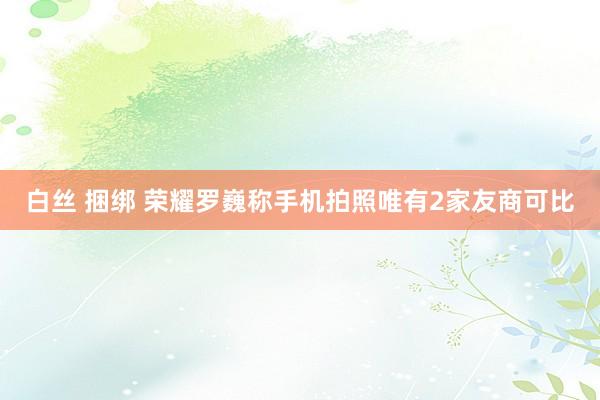 白丝 捆绑 荣耀罗巍称手机拍照唯有2家友商可比