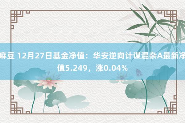 麻豆 12月27日基金净值：华安逆向计谋混杂A最新净值5.249，涨0.04%