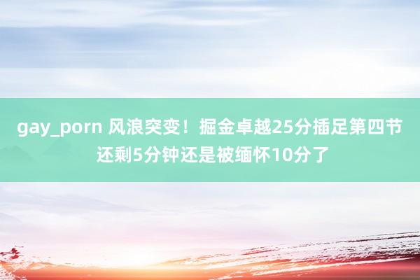 gay_porn 风浪突变！掘金卓越25分插足第四节 还剩5分钟还是被缅怀10分了