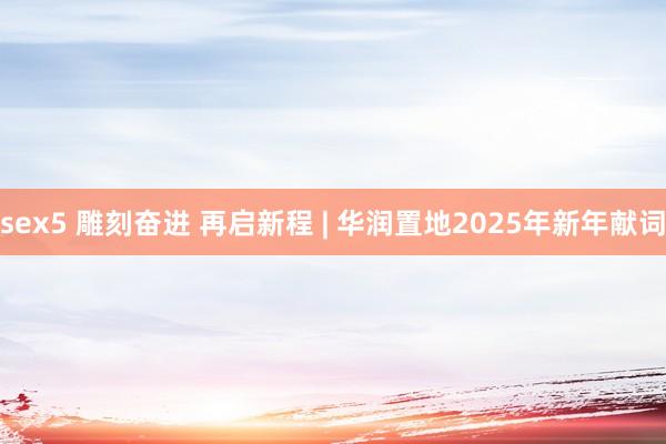 sex5 雕刻奋进 再启新程 | 华润置地2025年新年献词
