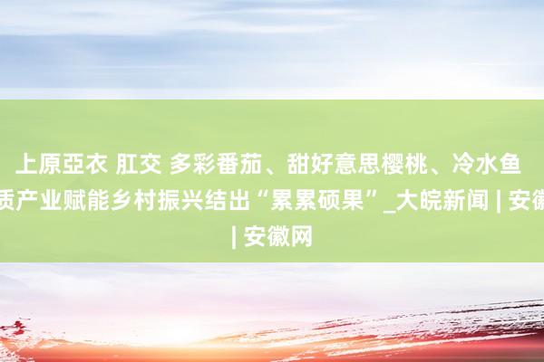 上原亞衣 肛交 多彩番茄、甜好意思樱桃、冷水鱼 特质产业赋能乡村振兴结出“累累硕果”_大皖新闻 | 安徽网